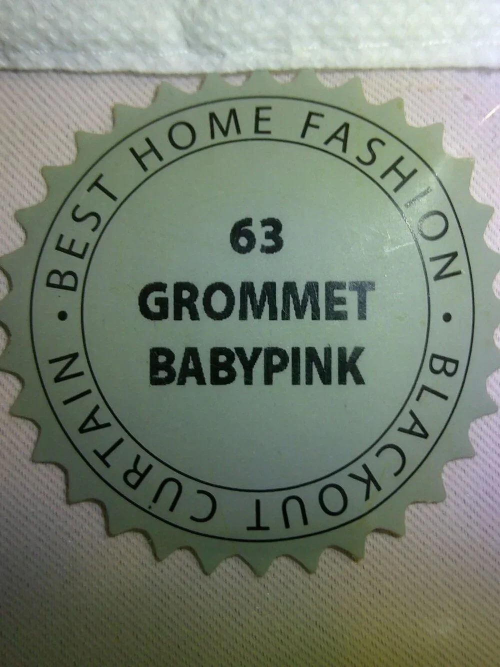 2 Curtain Panels Best Home Fashion Premium Collection Grommet BABY PINK 52x63